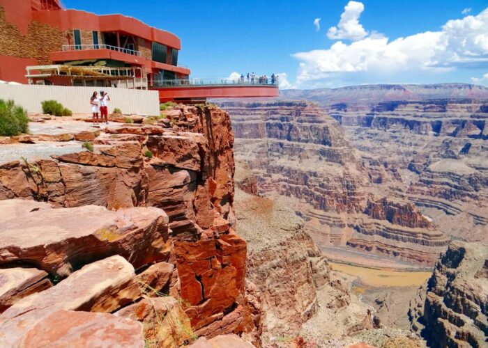 Photo of the west rim of the grand canyon from a bus tour in las vegas