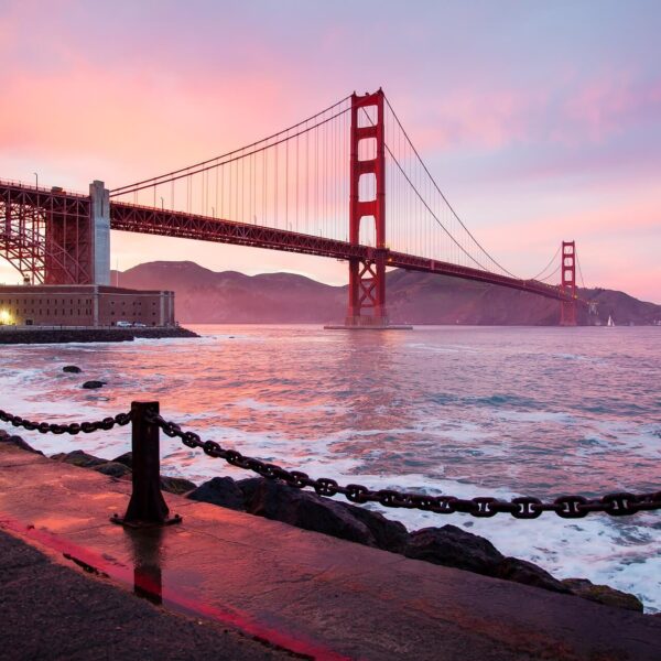 Explore the iconic Golden Gate Bridge in San Francisco, California.