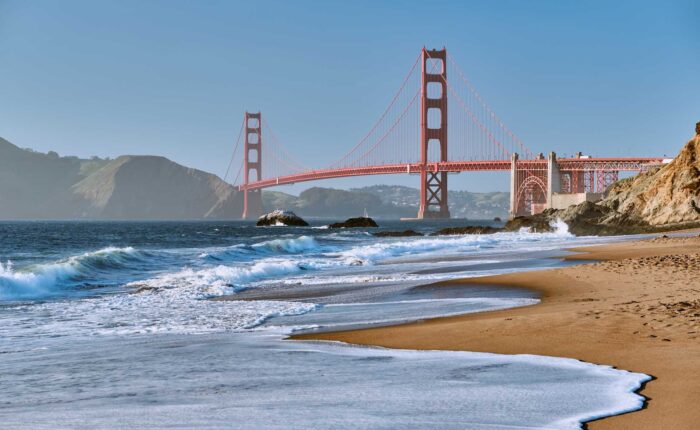 Golden Gate Bridge in San Francisco, California offers tours to visitors.